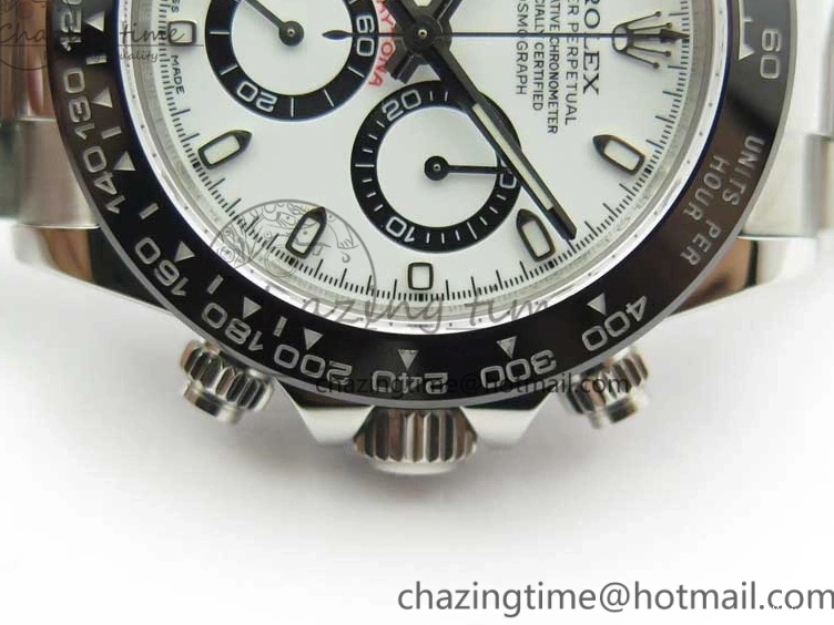 116500 Bracelet Noob Bezel Ceramic Edition Daytona A7750 White SS on 1:1 Dial Best 0520